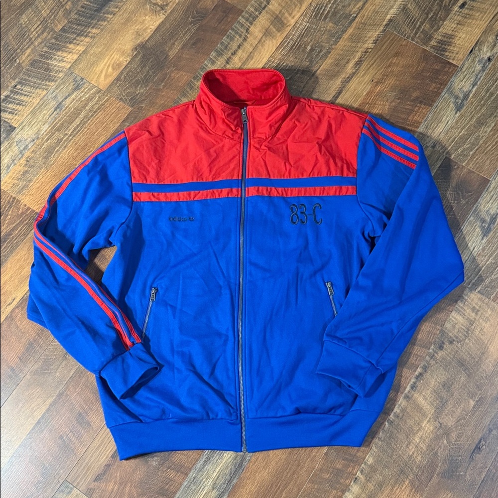 VTG Adidas Originals 83-C J. Mano Track Jacket - Blue/Red - XXXL